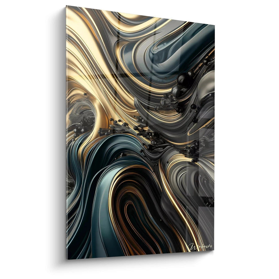 Cuadro Ondulaciones Opulentas - Edición Abstracta