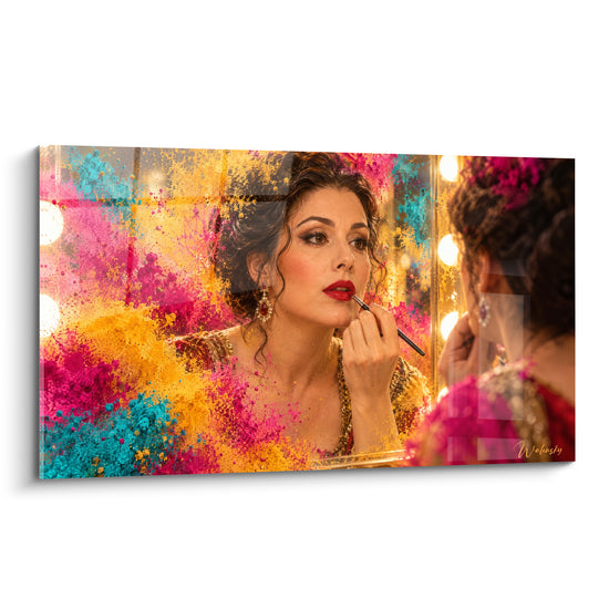 Tableau Cantatrice se maquillant devant miroir loge - Avant les lumières - Edition Opéra