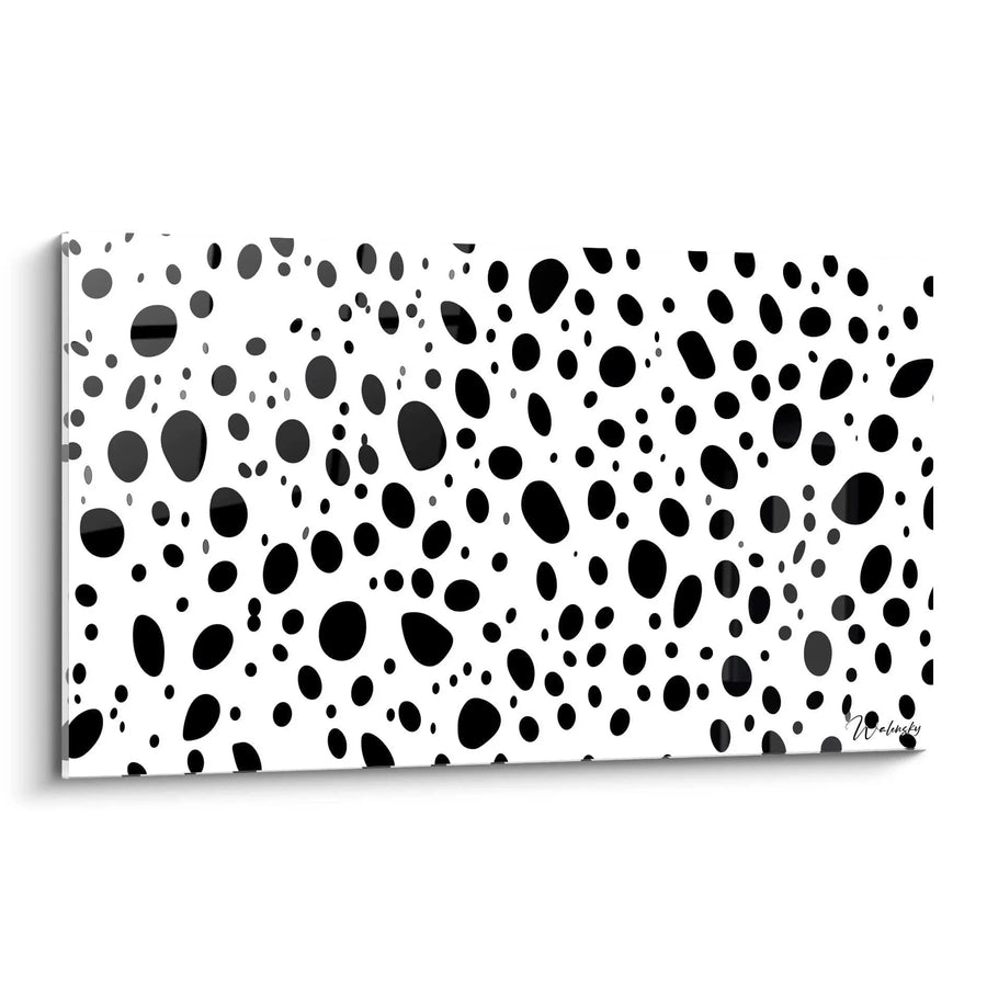 Tableau Orage Minimaliste - édition tacheté noir et blanc