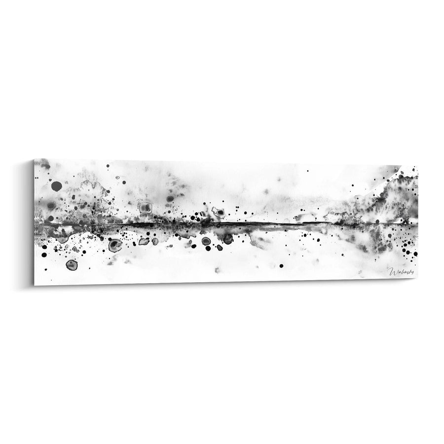 Tableau Orage Suspendu Ébène - édition tacheté noir et blanc