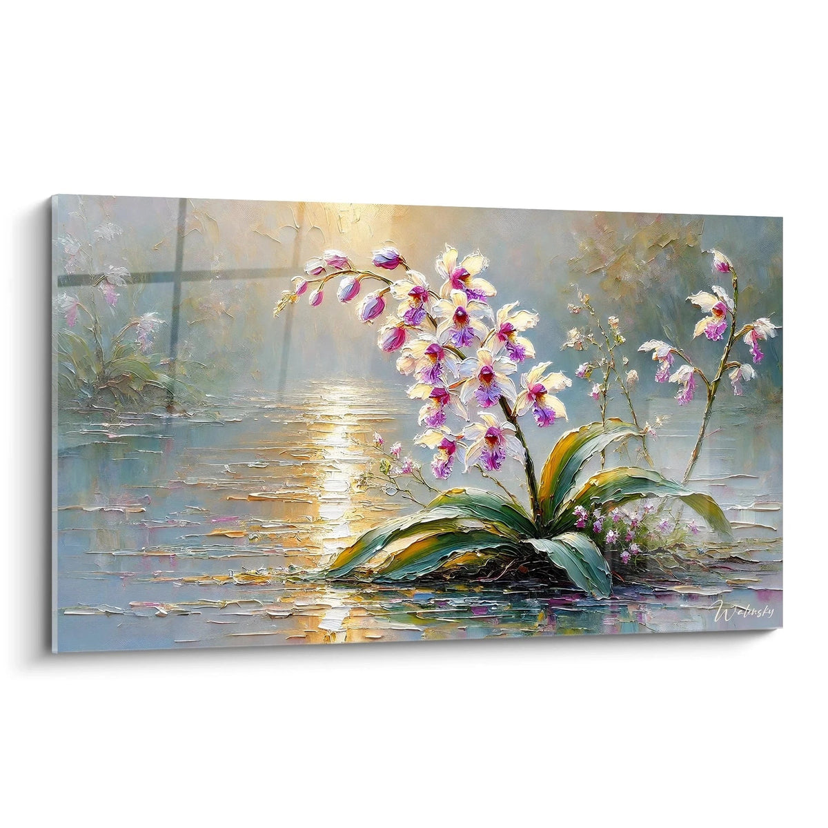 Orchideen-Wandbild Zen- und Blütenambiente