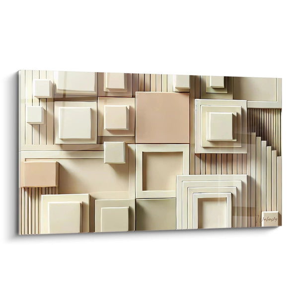 Cuadro Orden en Relieve - Edición Geométrica Abstracta