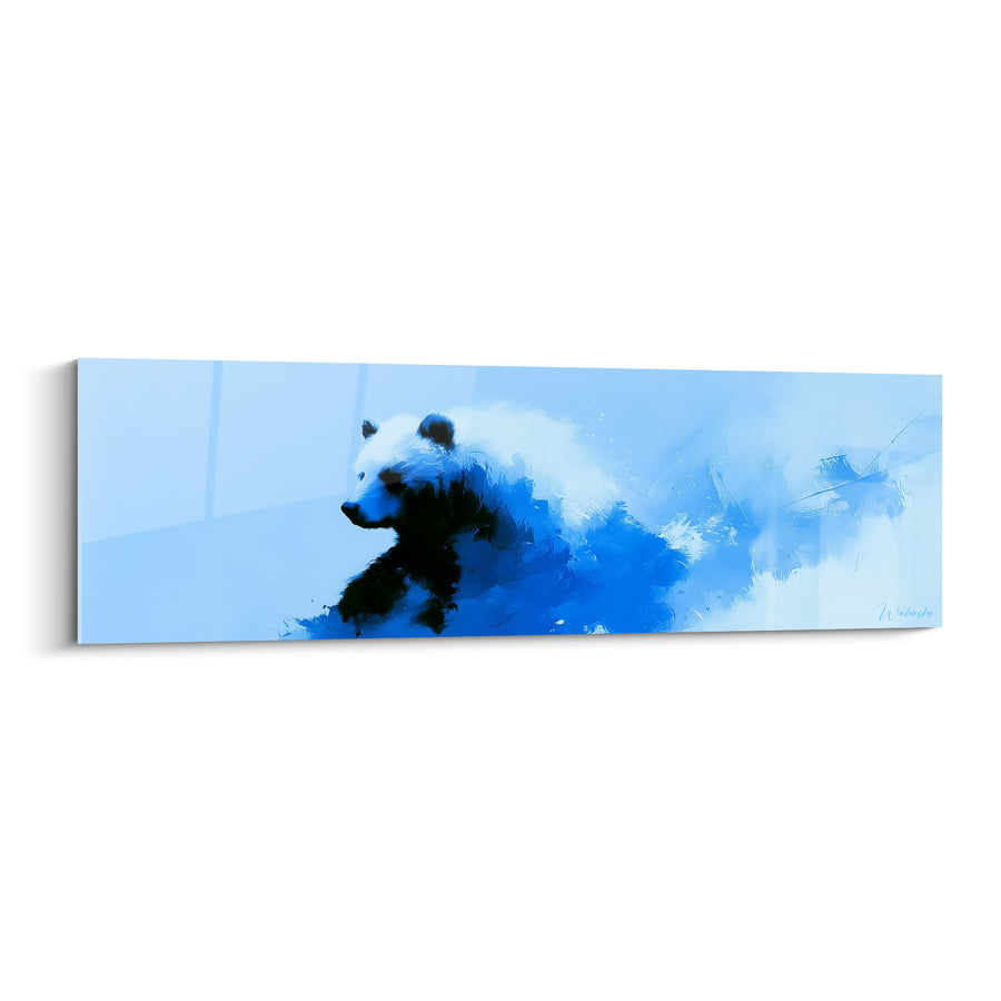 Tableau Ours brun bleu et noir dilué - Silhouette évanescente - Edition Ours brun