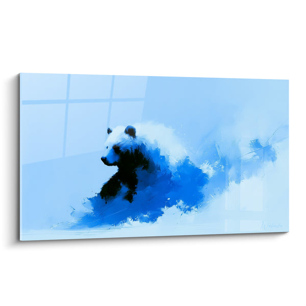 Tableau Ours bleu et blanc à la traînée - Élan glacé - Edition Ours brun
