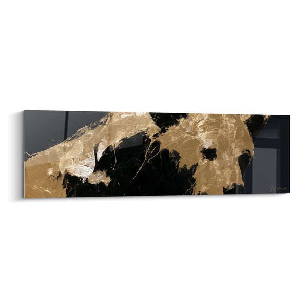 Tableau Ours brun doré et noir texturé - Présence nocturne - Edition Ours brun