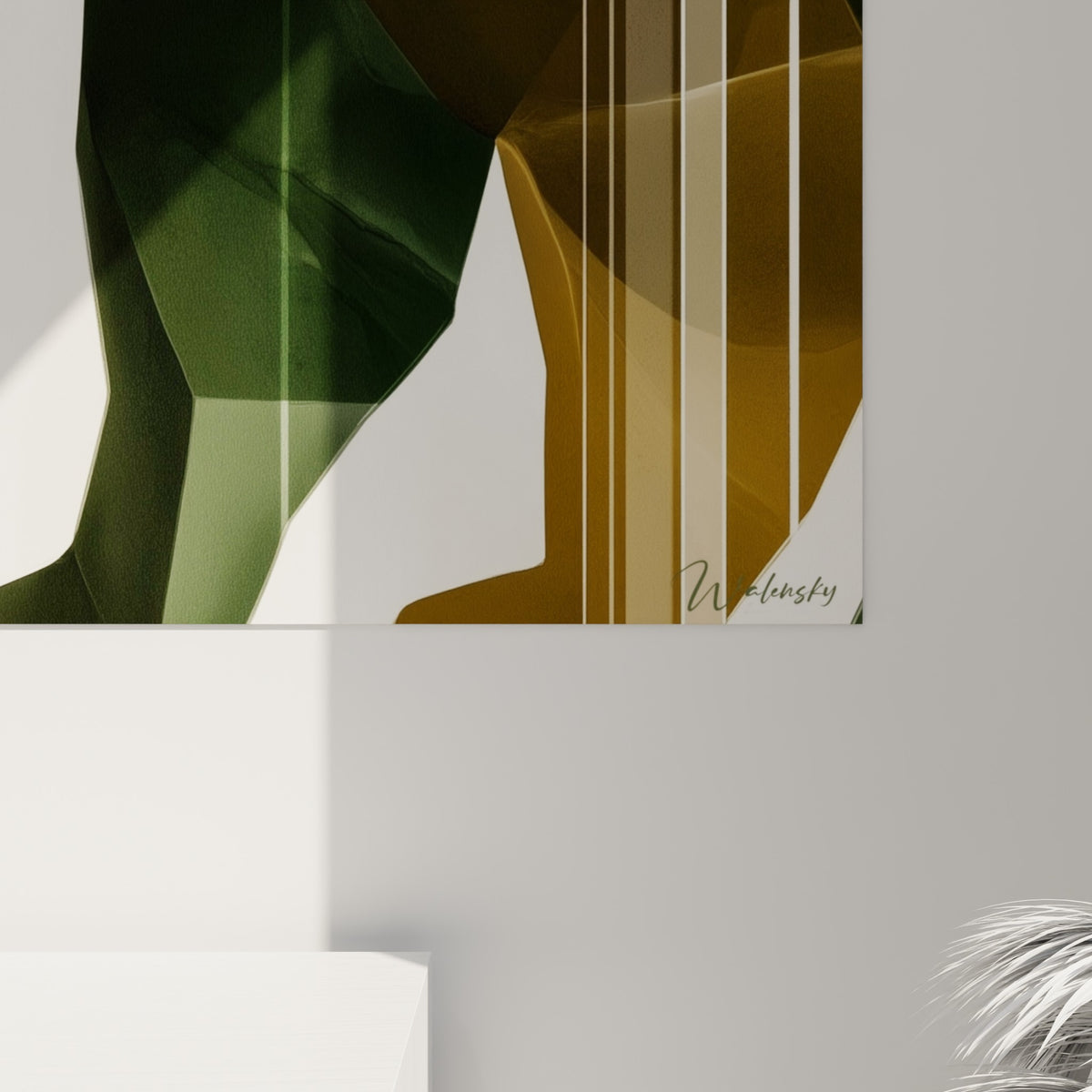 Détail des rayures verticales beige et brun de ce tableau ours brun, révélant le grain et les reflets de l'impression