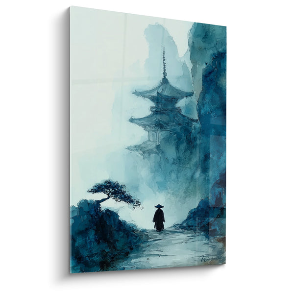 Pagode Mystieke in Blauwe Mist - Zen Spiritualiteit - Pagode Editie