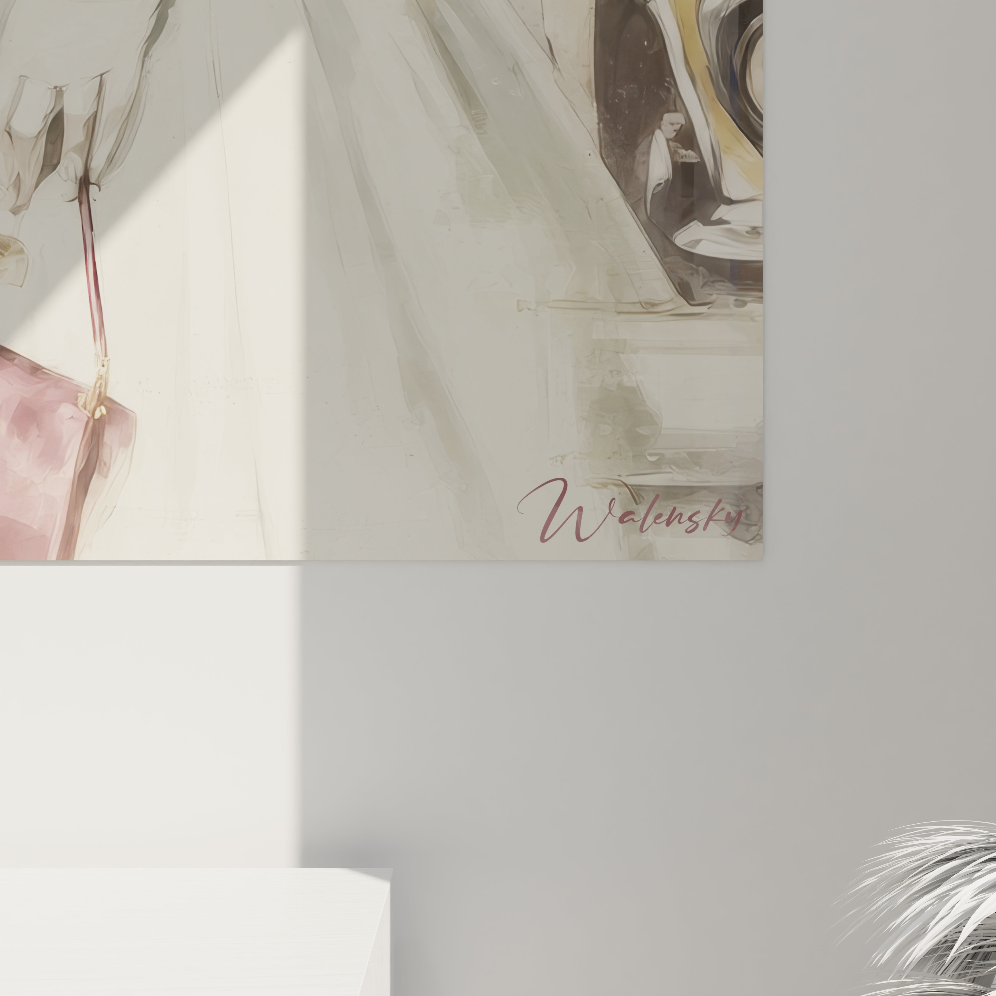 Tableau parisien chic vintage de Walensky, représentant un style élégant avec une touche artistique