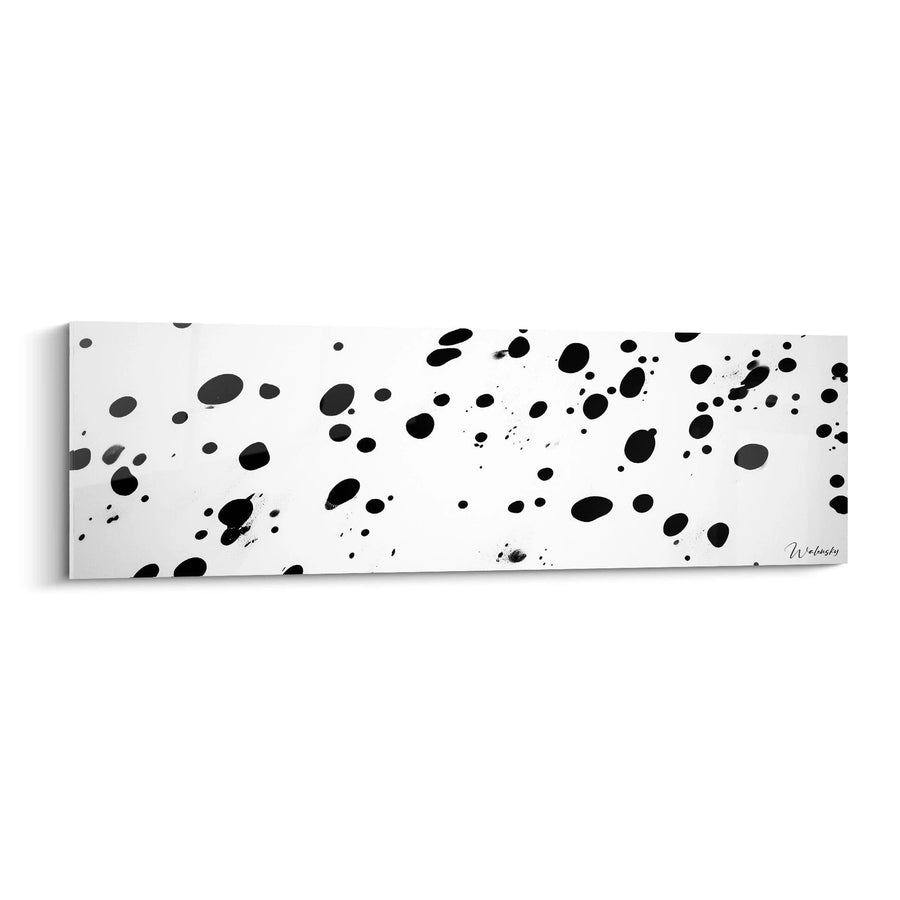Tableau Particules Flottantes Zen - édition tacheté noir et blanc