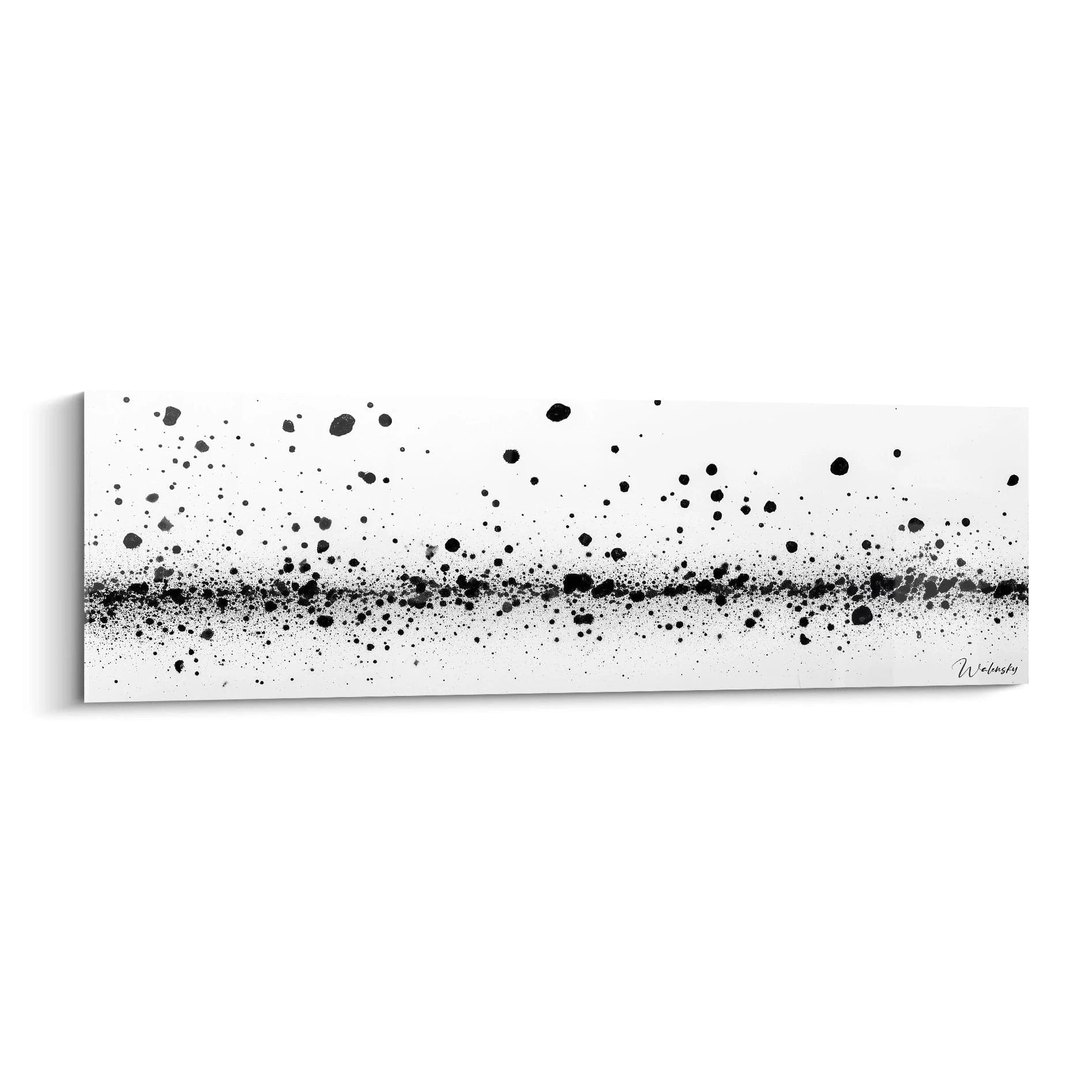 Tableau tacheté noir et blanc de Walensky, élégant décor mural moderne