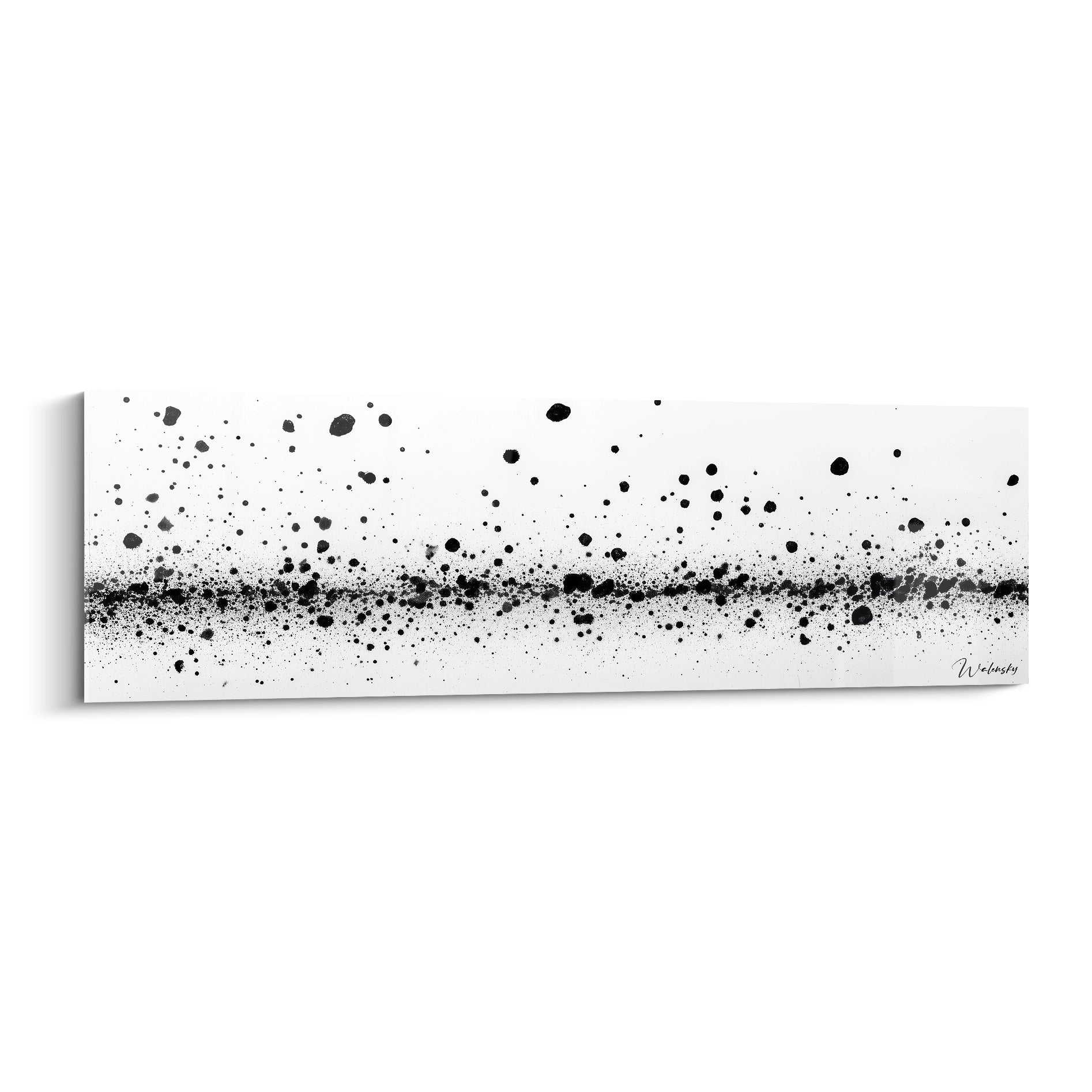 Tableau tacheté noir et blanc de Walensky, élégant décor mural moderne