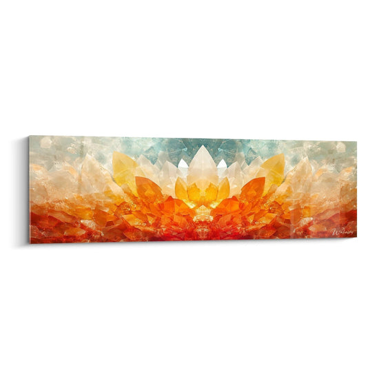 Copper Passion Lotus Canvas - abstract flowers edition