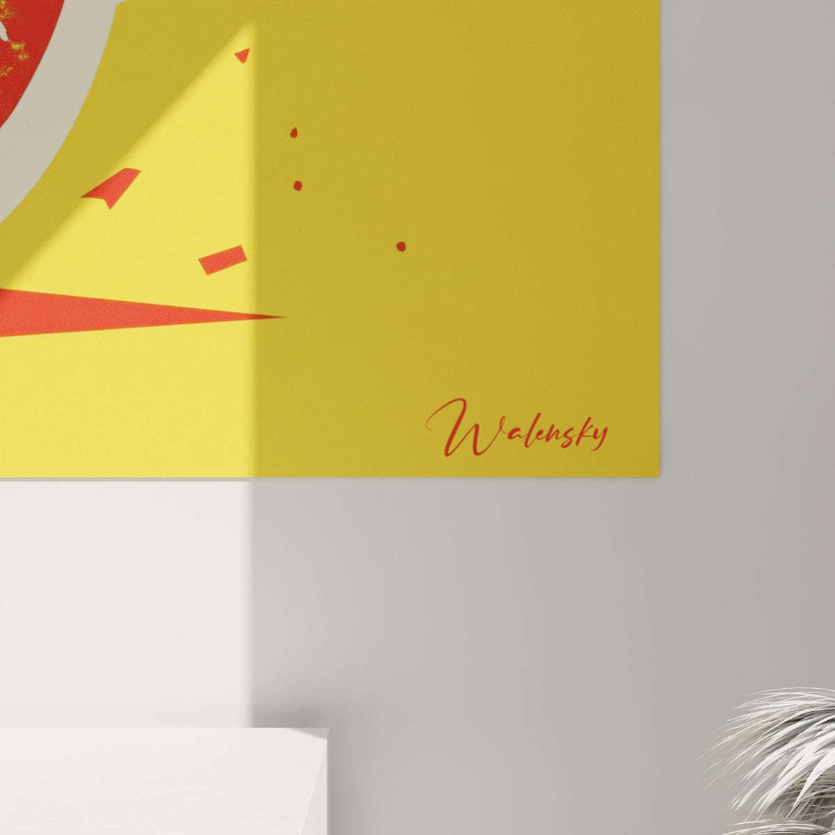 Détail de la pastèque rouge et crème montrant le grain de l'impression et les pépins noirs texturés