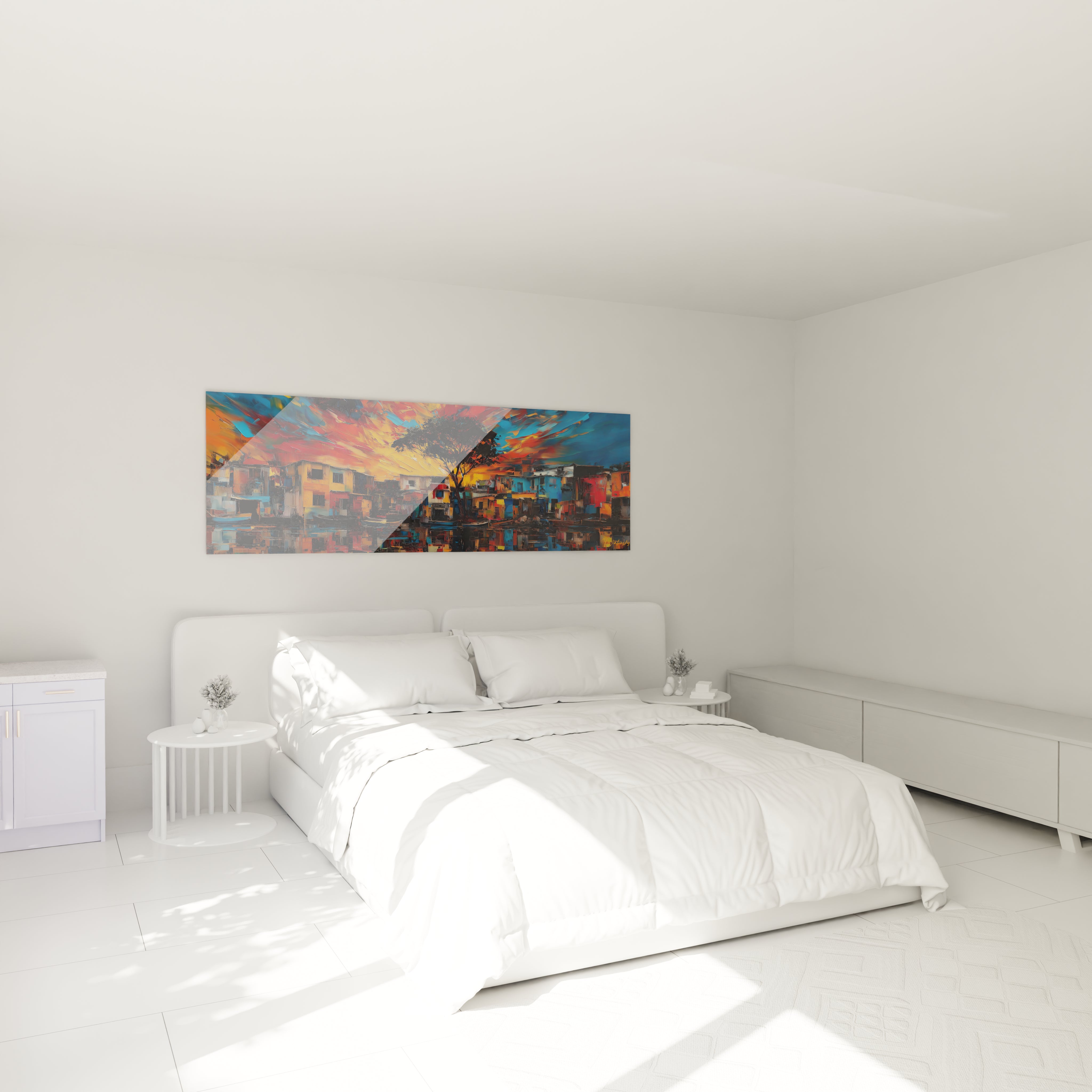 Tableau paysage africain moderne de Walensky, décor mural coloré pour embellir votre chambre