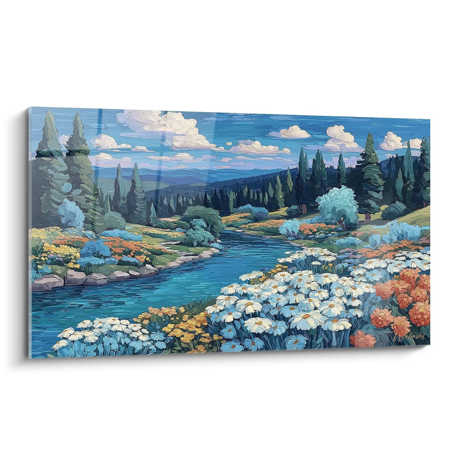 Tableau paysage Berges parfumées - édition été