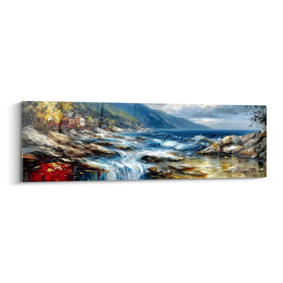 Tableau paysage côtier méditerranéen - Rivage Sauvage - édition Forêt