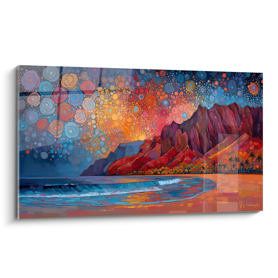 Cuadro paisaje costero volcánico - Armonía celeste - edición Islas y archipiélagos