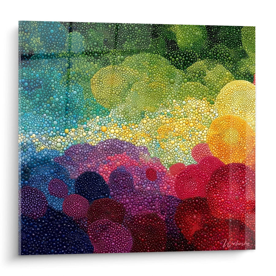 Tableau Paysage Dégradé Arc-en-ciel - édition pointillisme