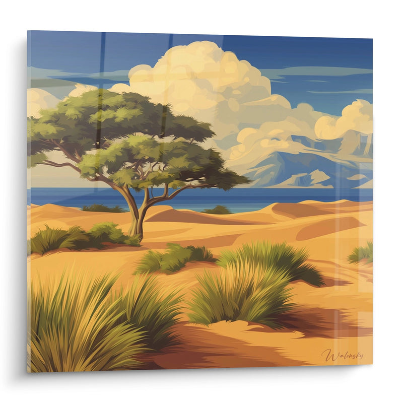African Desert Landscape Painting - Wild Solitude - Desert Edition