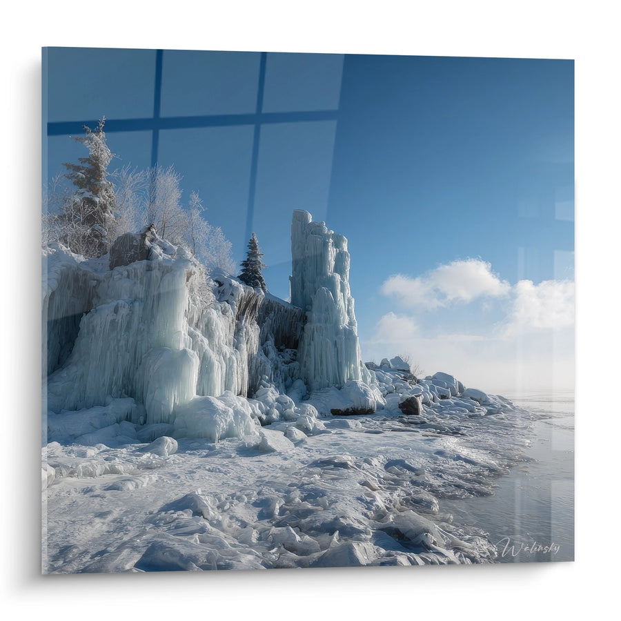Tableau Paysage Glacé Spectaculaire - Cathédrales de Glace - édition Hiver