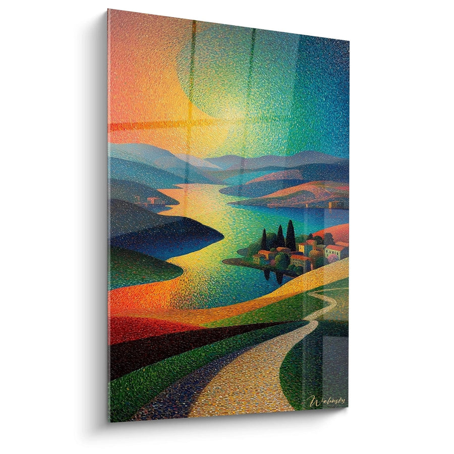 Tableau Paysage Méditerranéen Émotion Granulée - édition pointillisme
