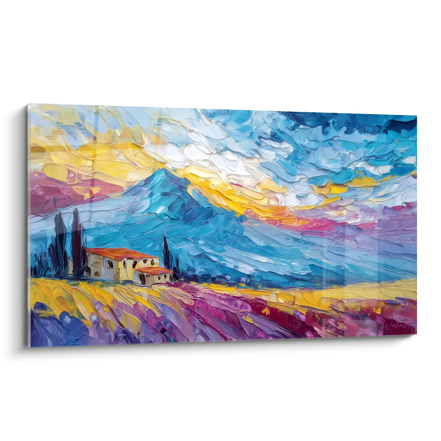 Cuadro paisaje mediterráneo - Tormenta colorida en Provenza - edición Volcán