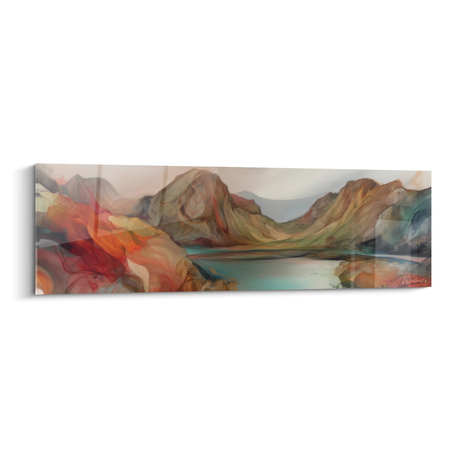 Cuadro paisaje montañoso - Reflejos misteriosos - edición Islas y archipiélagos