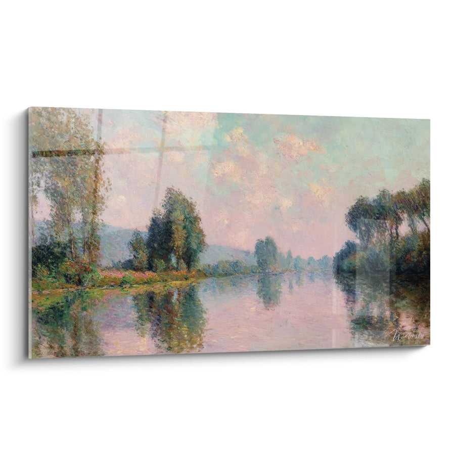 Tableau paysage rivière impressionniste - Reflets matinaux - édition autres paysages