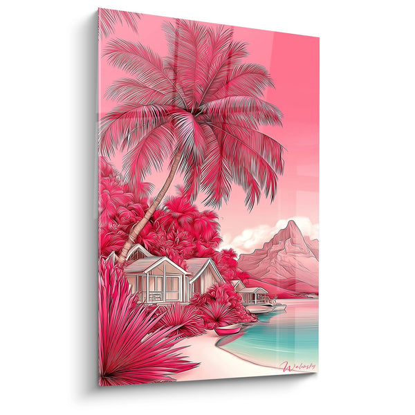 Tropisches Landschaftsgemälde - Paradise Rose - Ausgabe Inseln und Archipele