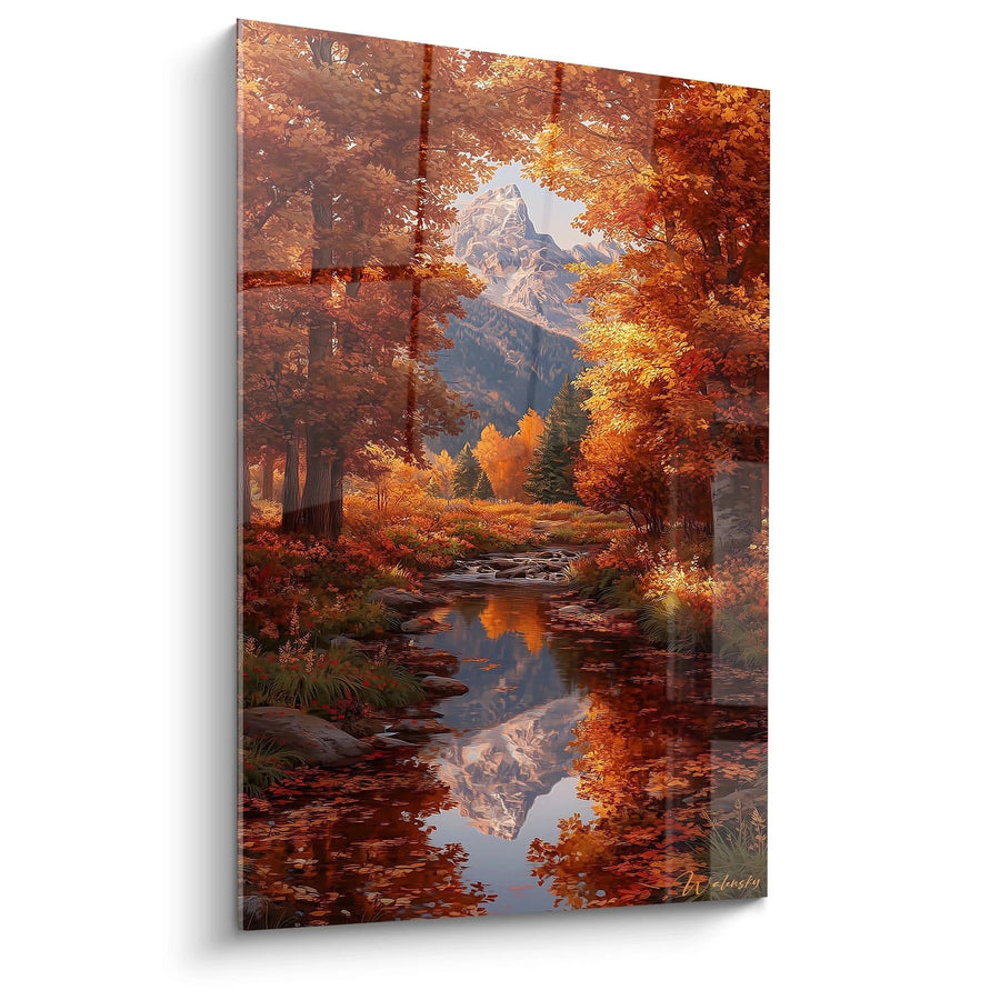 Tableau paysage Vallée Incandescente - édition automne