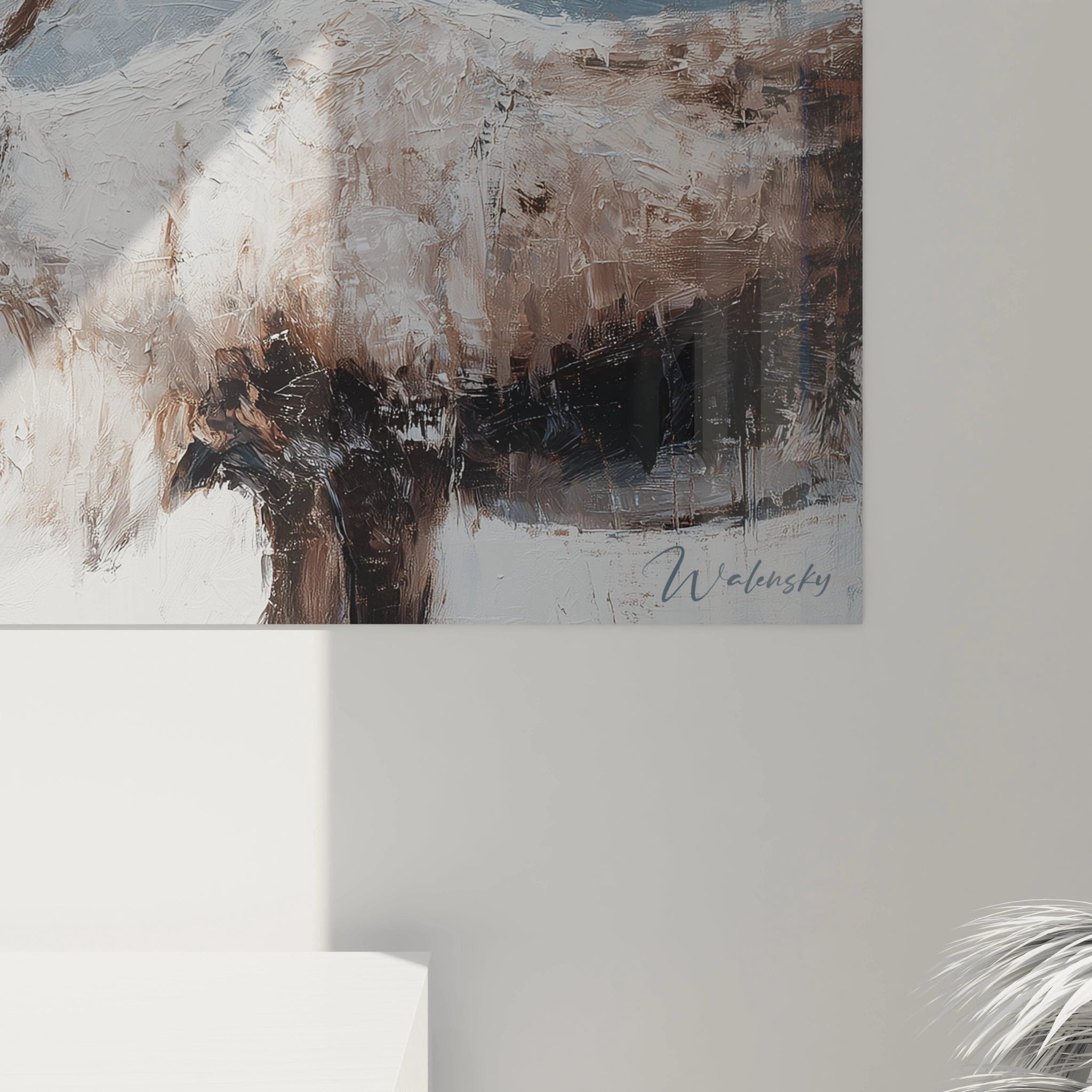 Tableau Père Noël édition Noël de Walensky avec une belle illustration festive en tons chauds