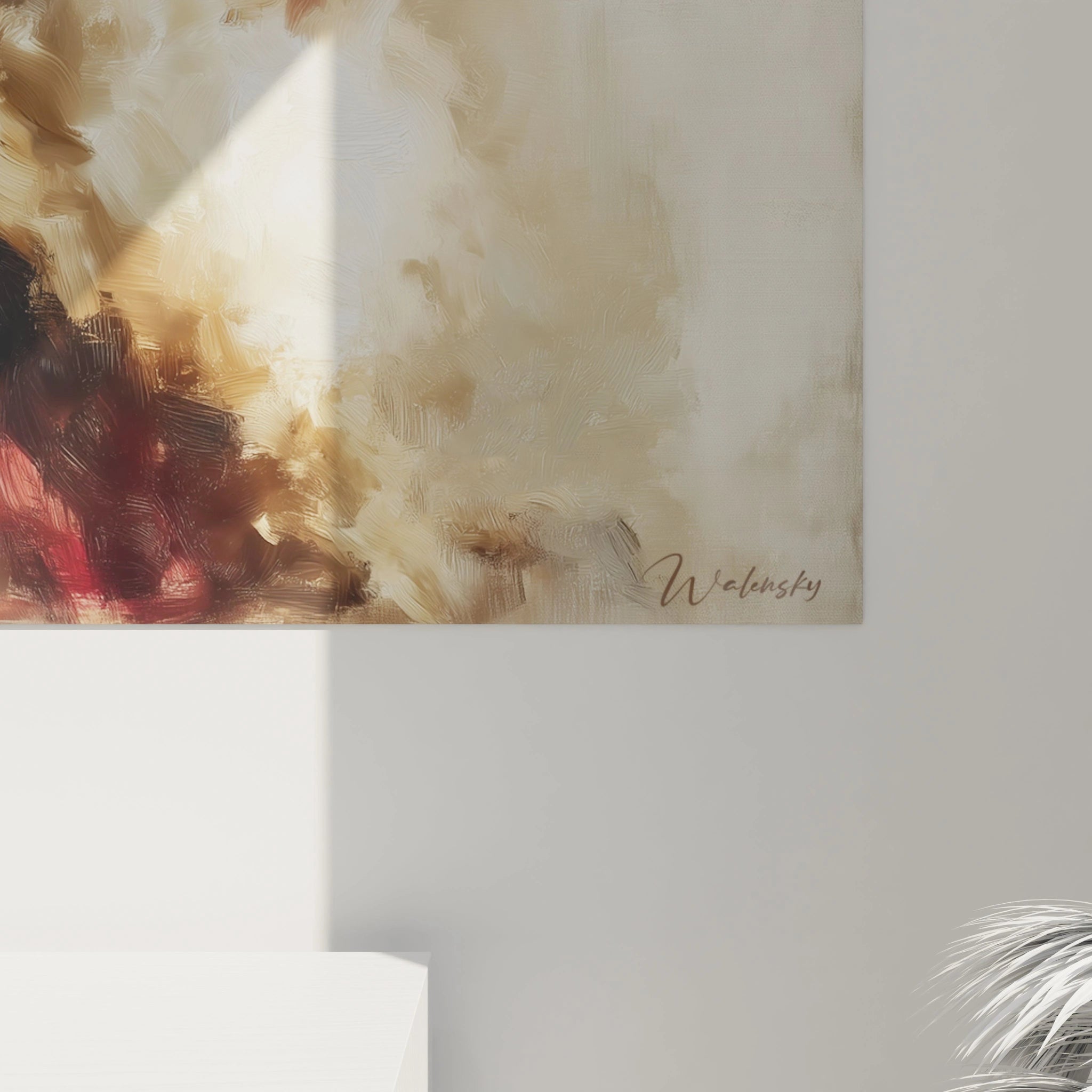 Tableau Père Noël édition Noël par Walensky avec des couleurs chaudes et une finition artistique