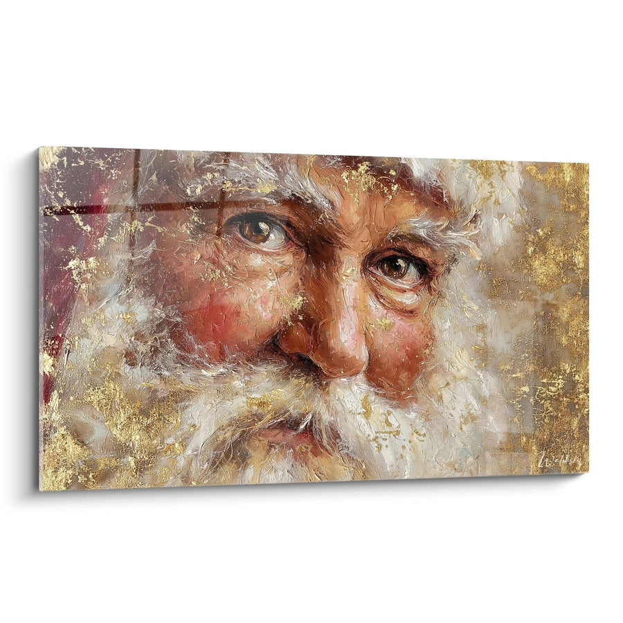 Tableau Père Noël Yeux pétillants de magie hivernale - édition Noel