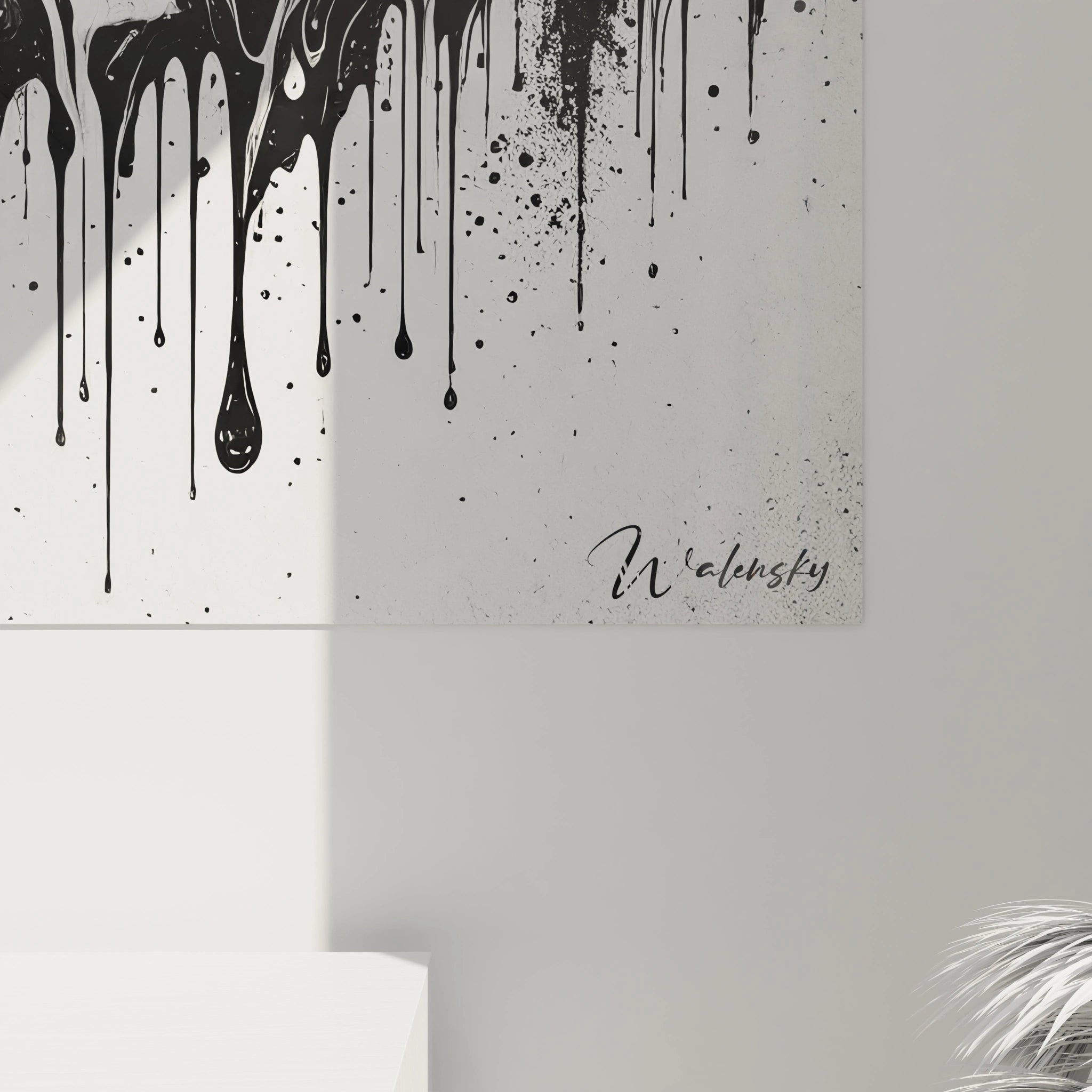 Focus sur les textures fluides d’un tableau musique abstrait, représentant les mouvements sonores d’un piano.





