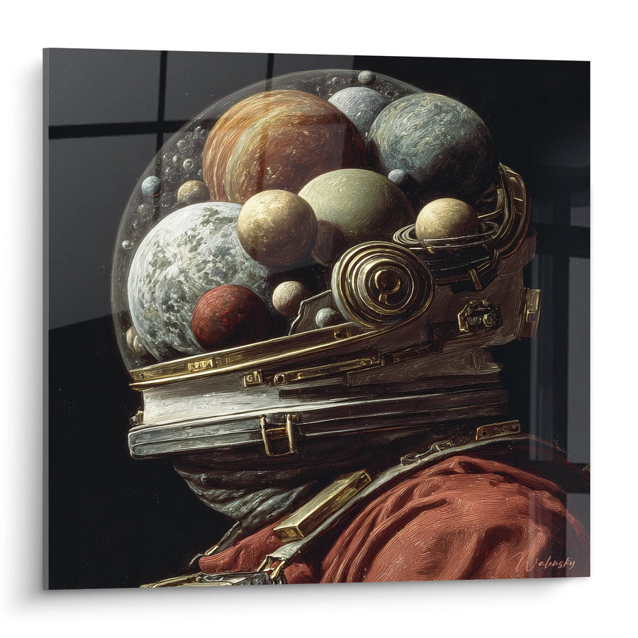 Tableau planétarium vintage - Univers dans une sphère - édition Divers espace