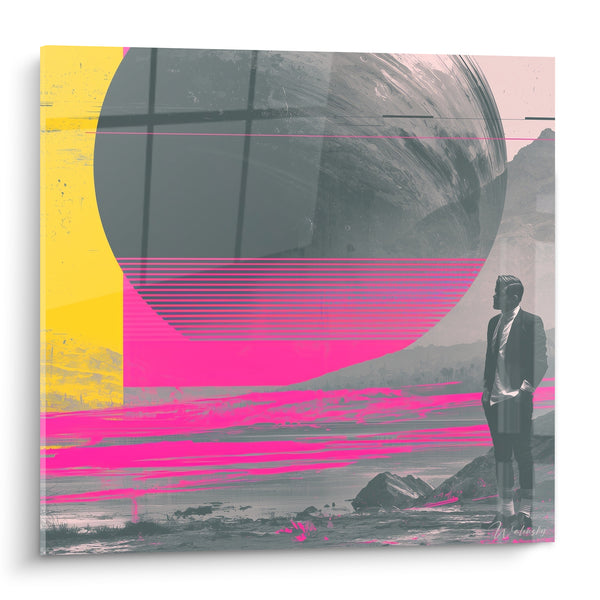 Tableau Planète géante rose et jaune fauve - Face à l'immensité - Edition Planète