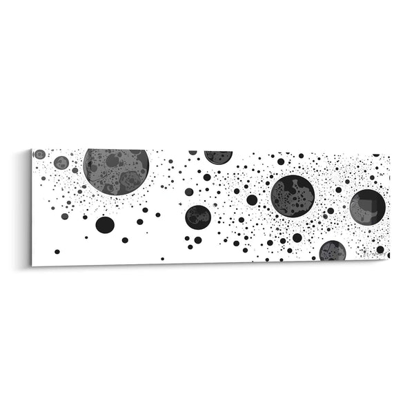 Cuadro Planetas Perdidos Humo - edición manchado blanco y negro