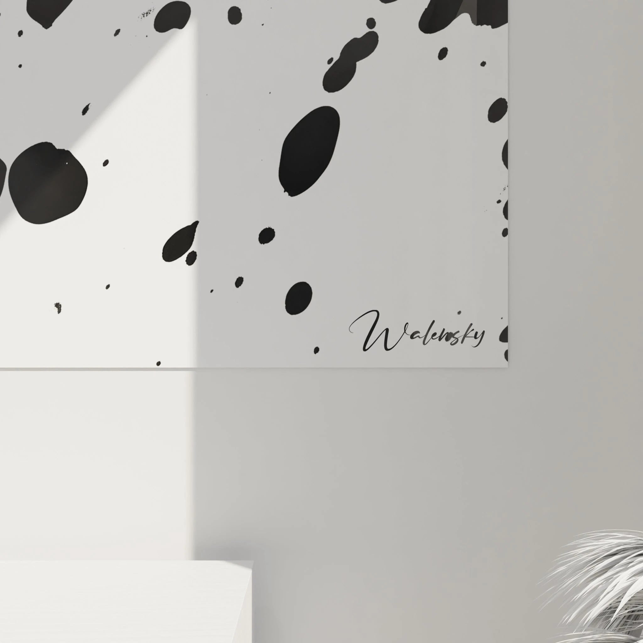 Tableau tacheté noir et blanc de Walensky, idéal pour décorer un mur moderne