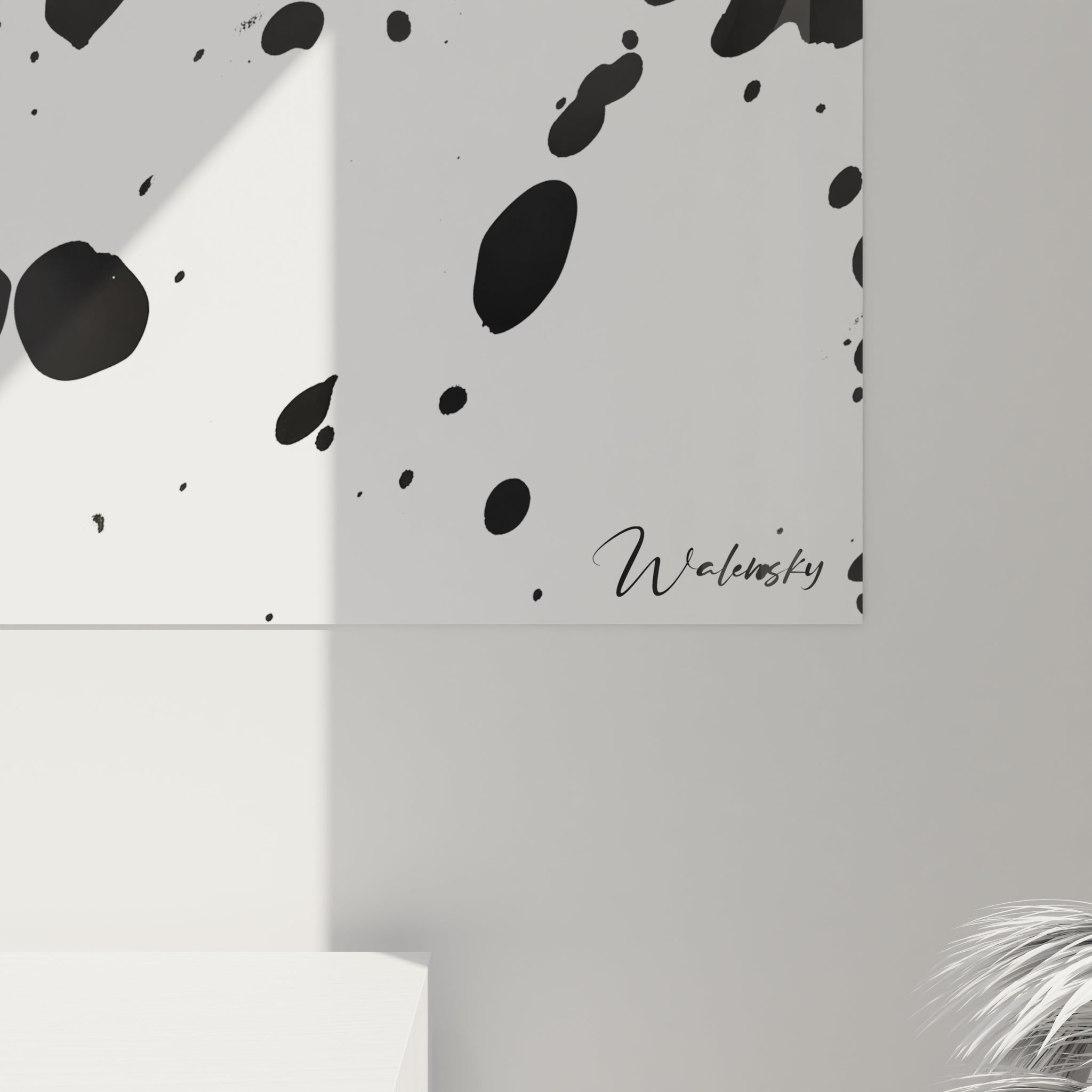 Tableau tacheté noir et blanc de Walensky, idéal pour décorer un mur moderne