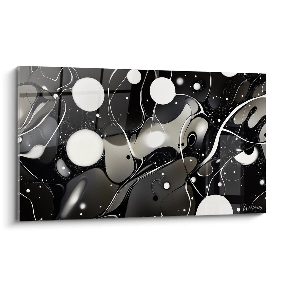 Tableau Plasma Stellaire - édition tacheté noir et blanc