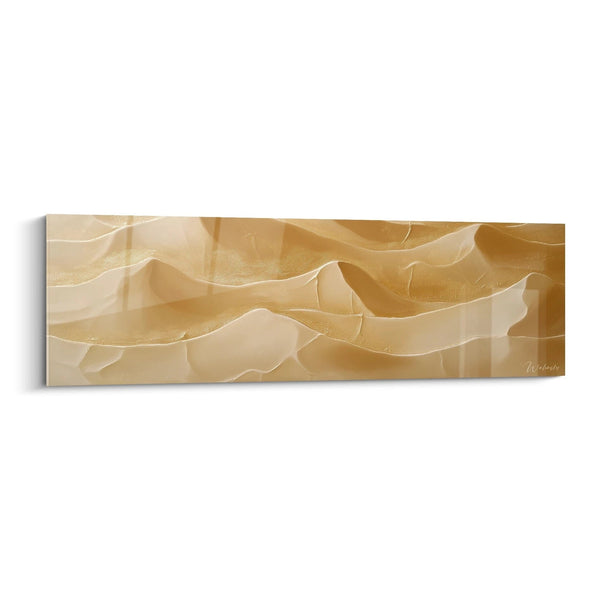 Tableau Plis Sensuels Miel - Édition Texturé Abstrait