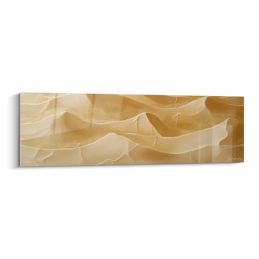 Tableau Plis Sensuels Miel - Édition Texturé Abstrait
