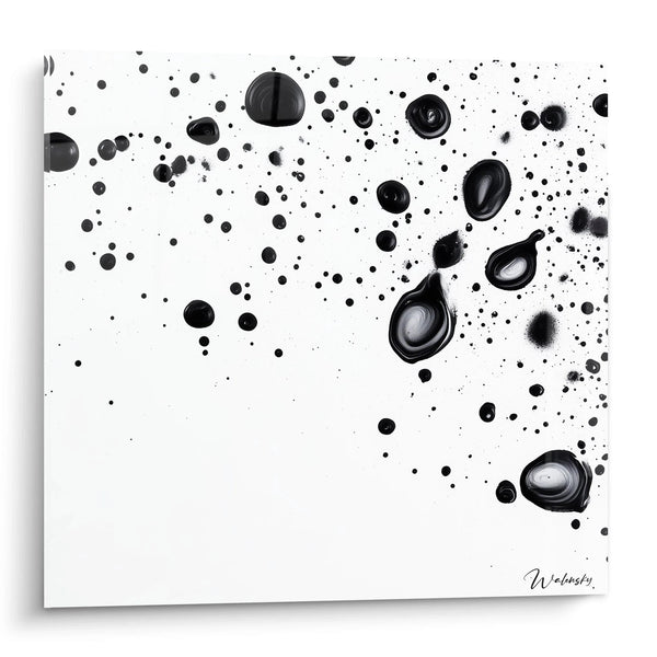 Tableau Pluie Obscure - édition tacheté noir et blanc