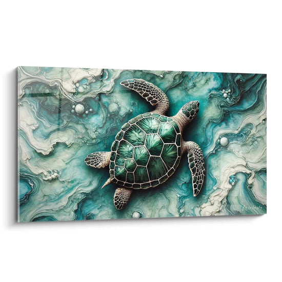 Schilderij Poésie du large - Editie Zeeschildpad Dieren