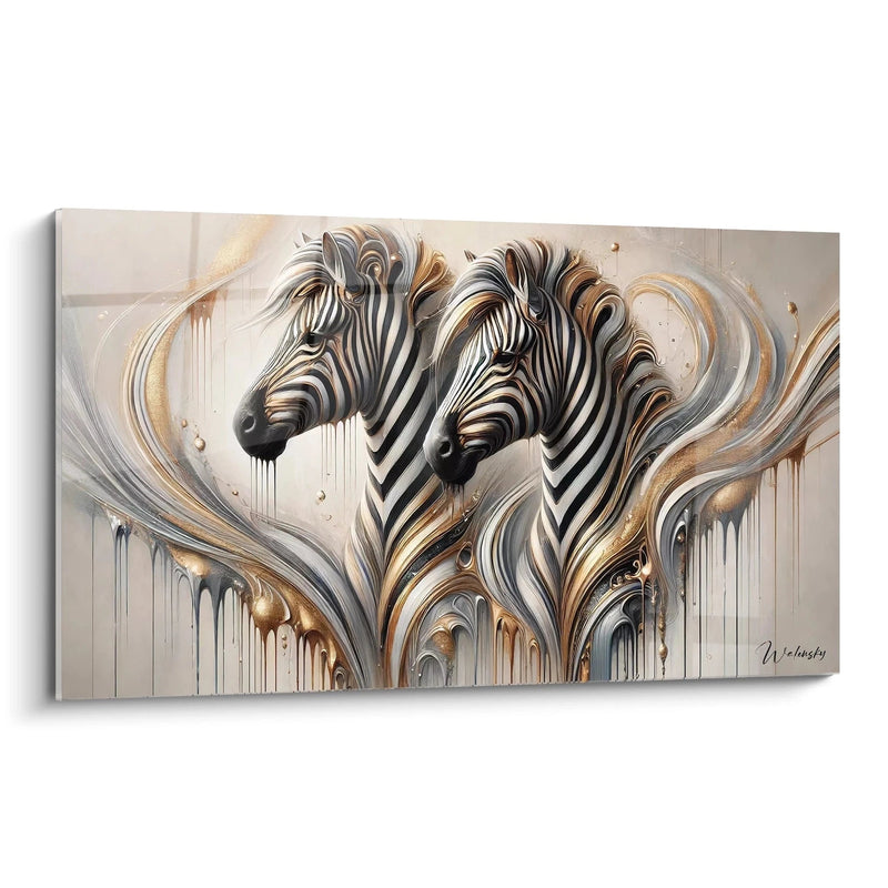Black and White Poetry Canvas - Zebra Animals Edition