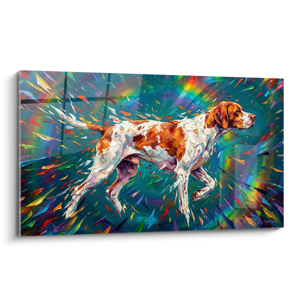 Cuadro de Perro de Caza de Colores Explosivos - Sinfonía Cromática - Edición Pointer Inglés