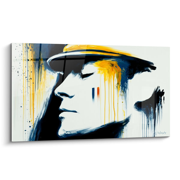 Tableau Agent au képi bleu et jaune - Veille silencieuse - Edition Police