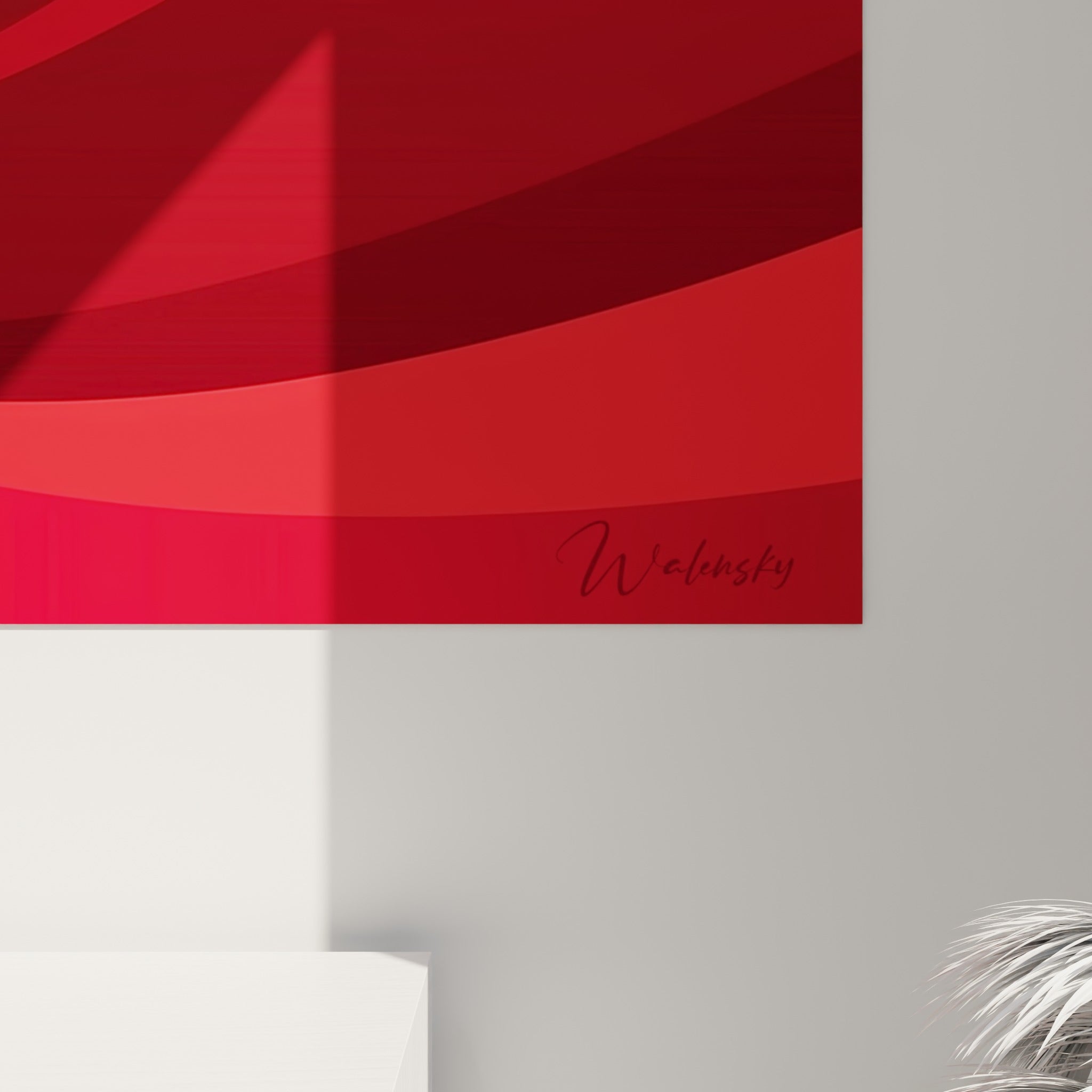 Vagues de rouge, blanc et ocre du drapeau révélant le grain et les nuances de l'impression du tableau Police