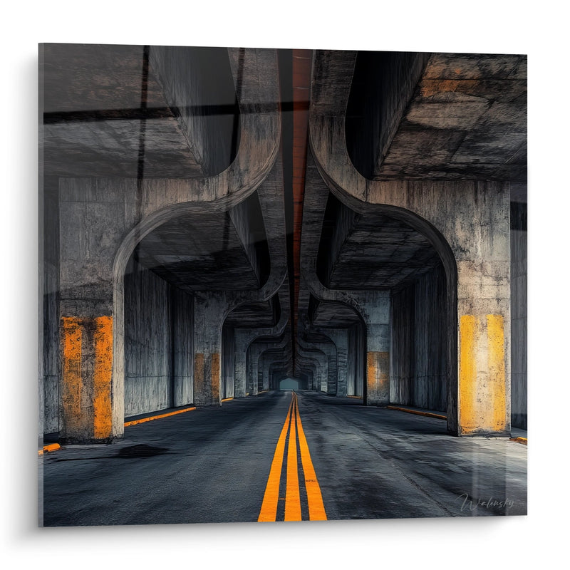 Modern Urban Bridge Painting - Architectural Passage - Architecture Edition