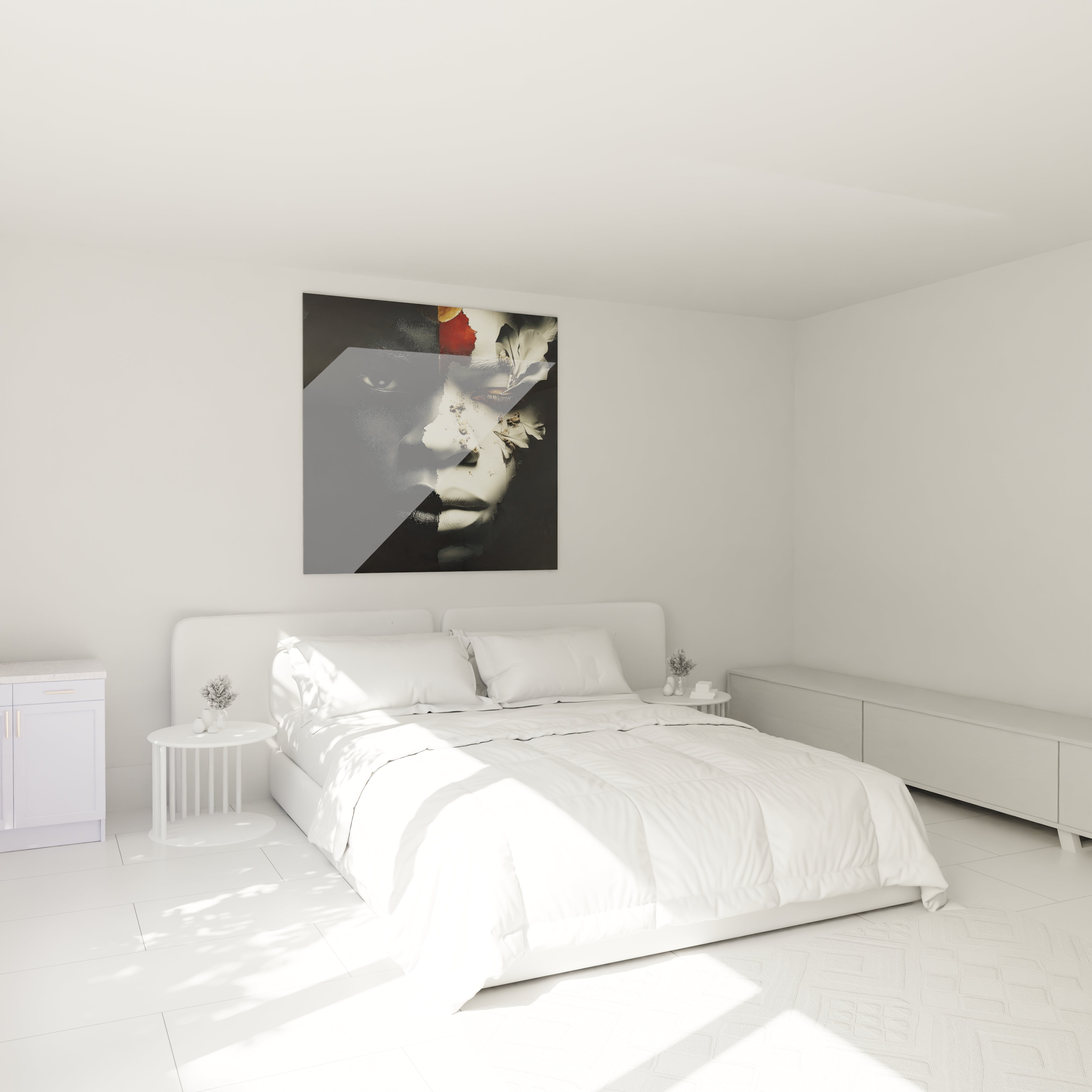Tableau mural portrait africain contemporain de Walensky, décor moderne pour chambre à coucher
